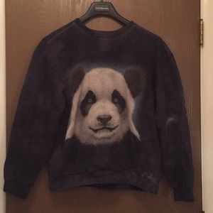 Panda Graphic Pull Over Sweatshirt